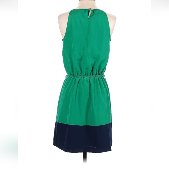 Express Green and Navy Sleeveless Dress Size Small - Picture 2 of 3
